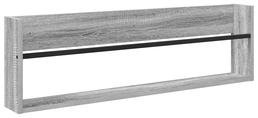 vidaXL Ράφι Περιοδικών με ράφι 2 pcs Γκρίζο Σονομα 100 x 12 x 30 εκ