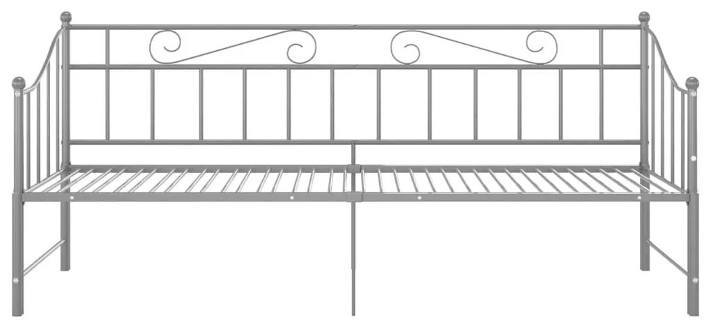 Πλαίσιο για Καναπέ - Κρεβάτι Γκρι 90 x 200 εκ. Μεταλλικό - Γκρι