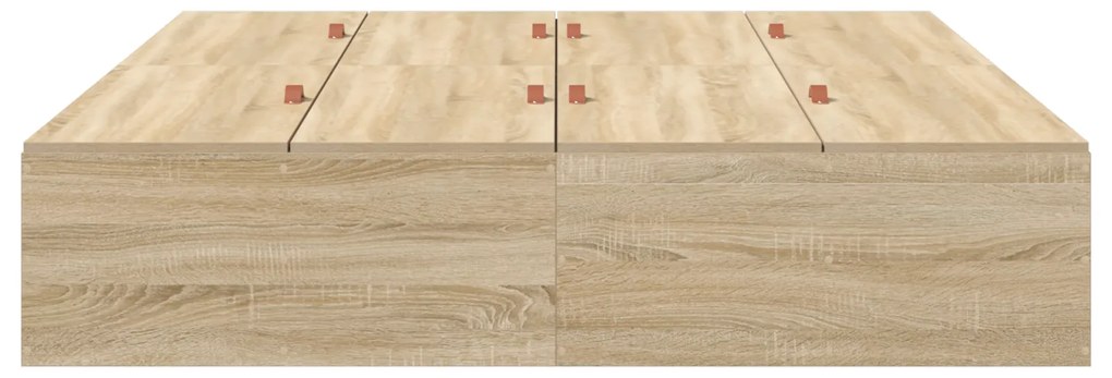 vidaXL Κρεβάτι Αποθήκευσης Σονομα Δρυς 140x200 εκ