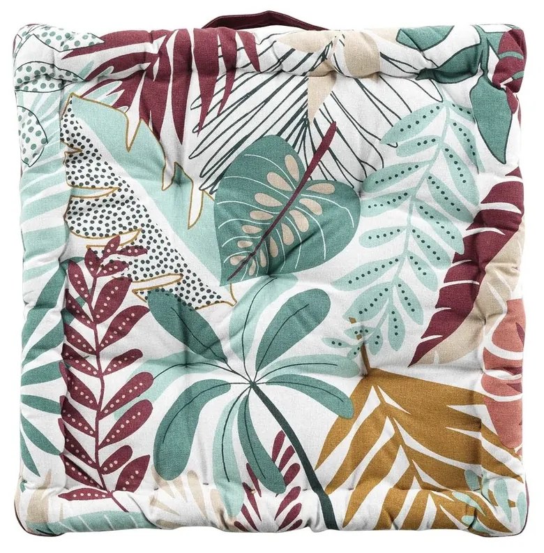 Μαξιλάρια Douceur d intérieur COUSSIN DE SOL 45 x 45 x 10 CM COTON IMPRIME/UNI JACALA