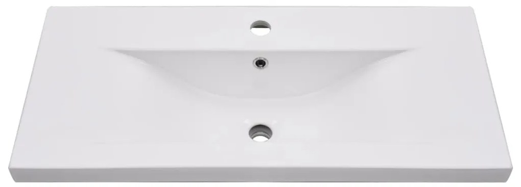 vidaXL Νιπτήρας Ένθετος Λευκός 81 x 39,5 x 18,5 εκ. Κεραμικός