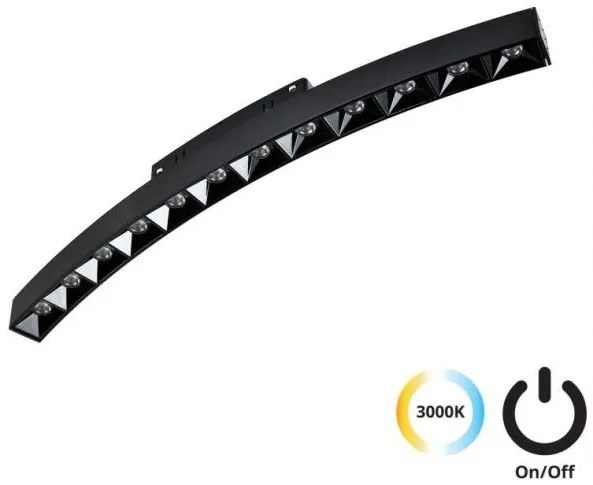 Μαγνητικό Φωτιστικό Ράγας Κυρτό LED 13W IP20 3000K Magnetic Curvy 4282200 Viokef 4282200 Μαύρο