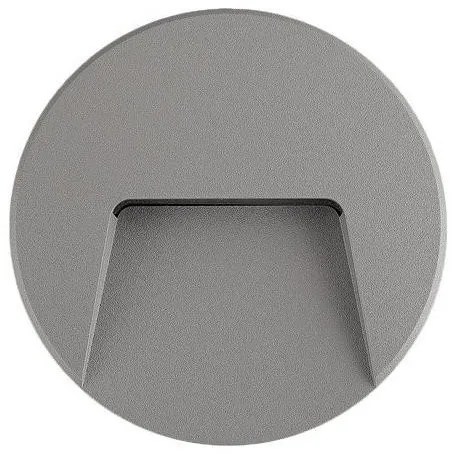 Απλίκα Φωτιστικό Τοίχου LED 3W 4000K IP65 Φ13,5cm Slim Pro Eurolamp-145-52094-Γκρι 145-52094