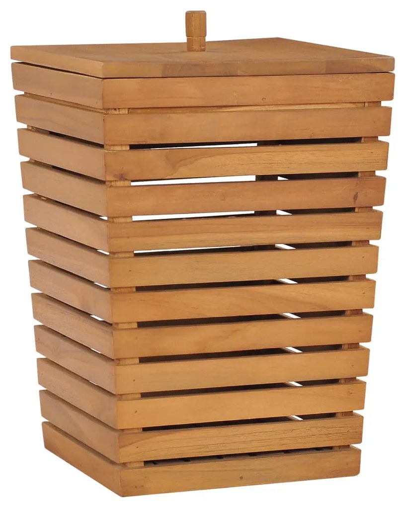 vidaXL Καλάθι Απλύτων 30 x 30 x 45 εκ. από Μασίφ Ξύλο Teak