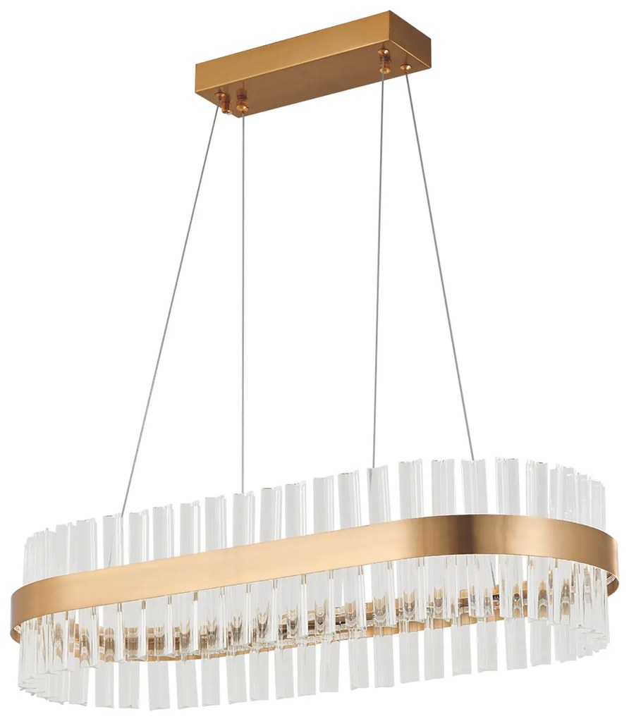 Φωτιστικό Οροφής  M6612-800R TORRENT BRUSHED GOLD PENDANT Γ3 - 3000K/4000K/6500K - 77-8213