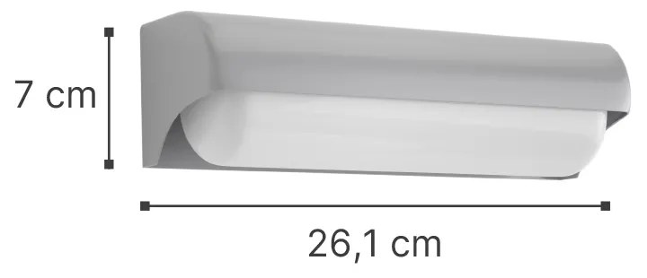 Απλίκα Τοίχου Erie LED 10W 3000K Outdoor Wall Lamp Grey D:26,1cmx7cm (80203030) - 80203030 - 1.5W - 20W - 80203030