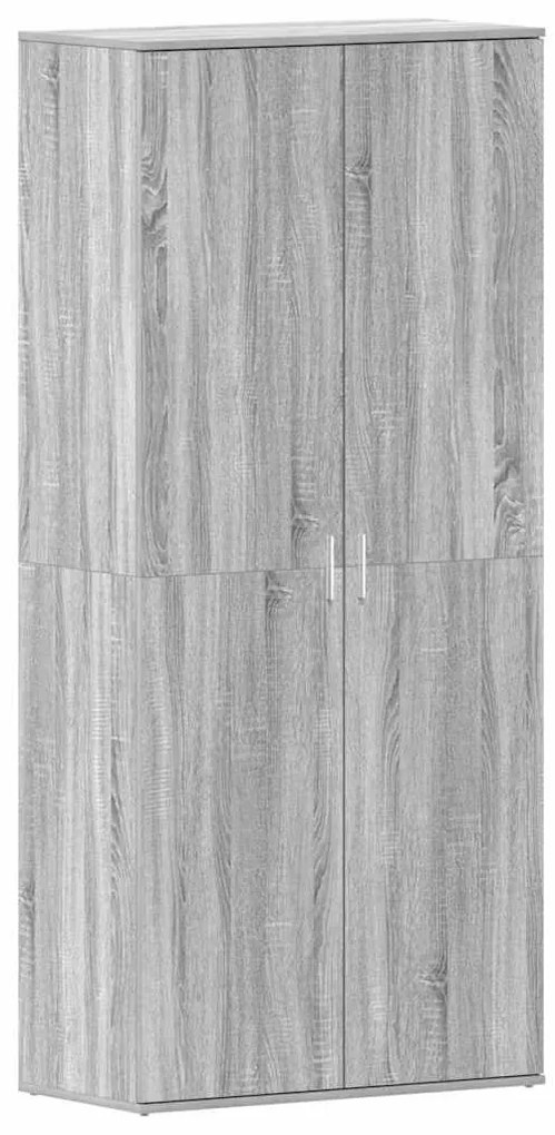 vidaXL Ντουλάπα Παπουτσιών Γκρι 80 x 39 x 180 εκ Επεξεργασμένο ξύλο