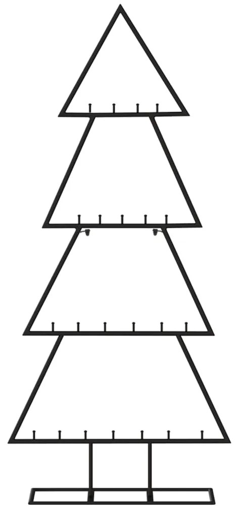 vidaXL Χριστουγεννιάτικο Δέντρο για Διακόσμηση Μαύρο 125 εκ. Μέταλλο