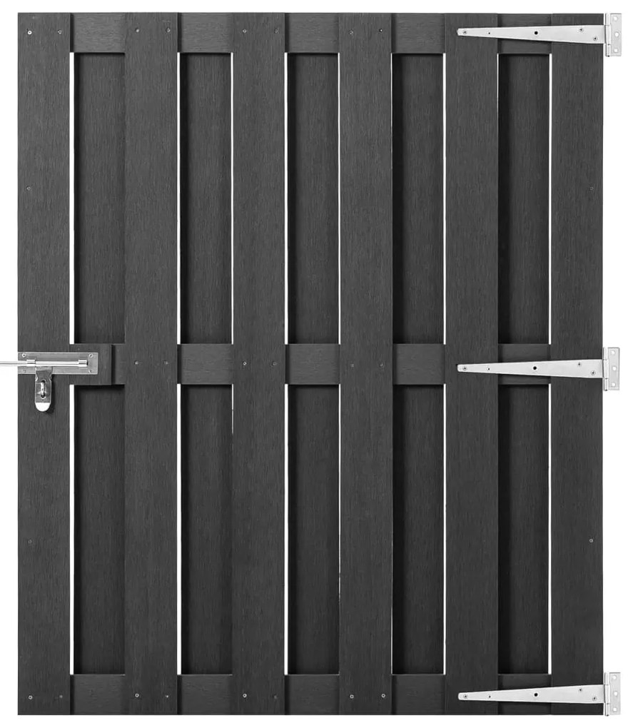 vidaXL Πόρτα Φράχτη Γκρι 100 x 112 εκ. από WPC