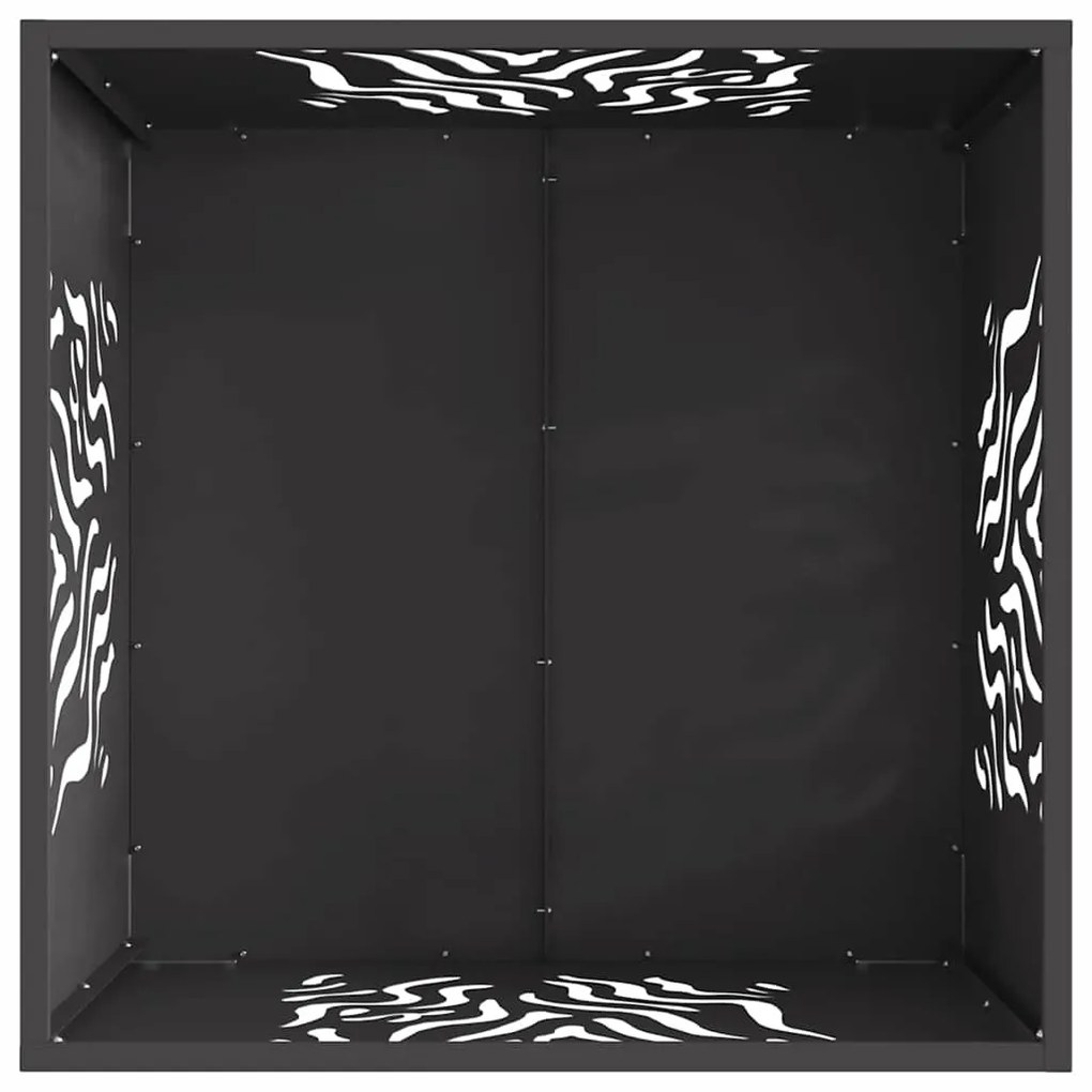 vidaXL Φωτιά Μαύρο 60 x 60 x 40 cm Κρύα έλαση από χάλυβα