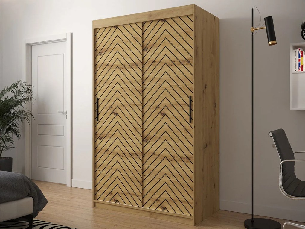 Ντουλάπα συρόμενη Jodelka-Artisan-Mauro-Μήκος: 120 εκ.