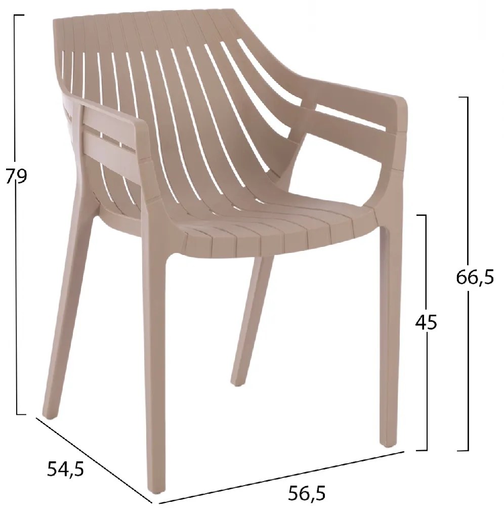 ΠΟΛΥΘΡΟΝΑ ΠΟΛΥΠΡΟΠΥΛΕΝΙΟΥ CHELLA HM8116.07 ΜΠΕΖ 56,5x54,5x79 cm