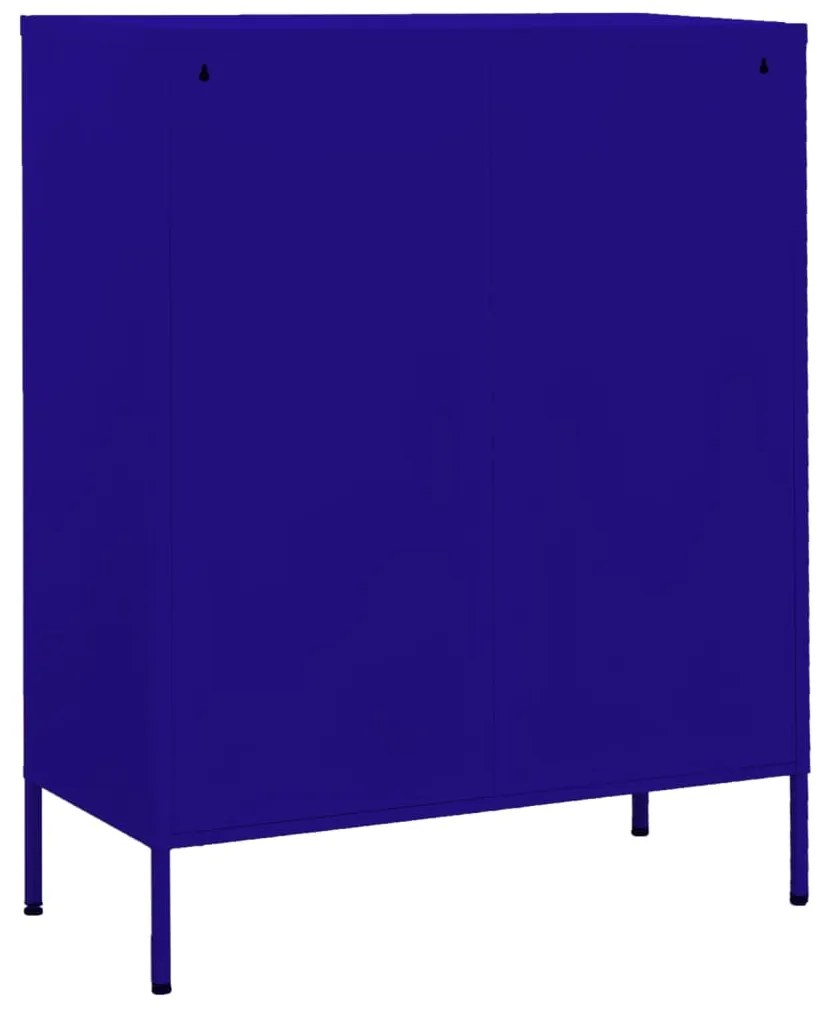 vidaXL Ντουλάπι Αποθήκευσης Ναυτικό Μπλε 80x35x101,5 εκ. από Ατσάλι