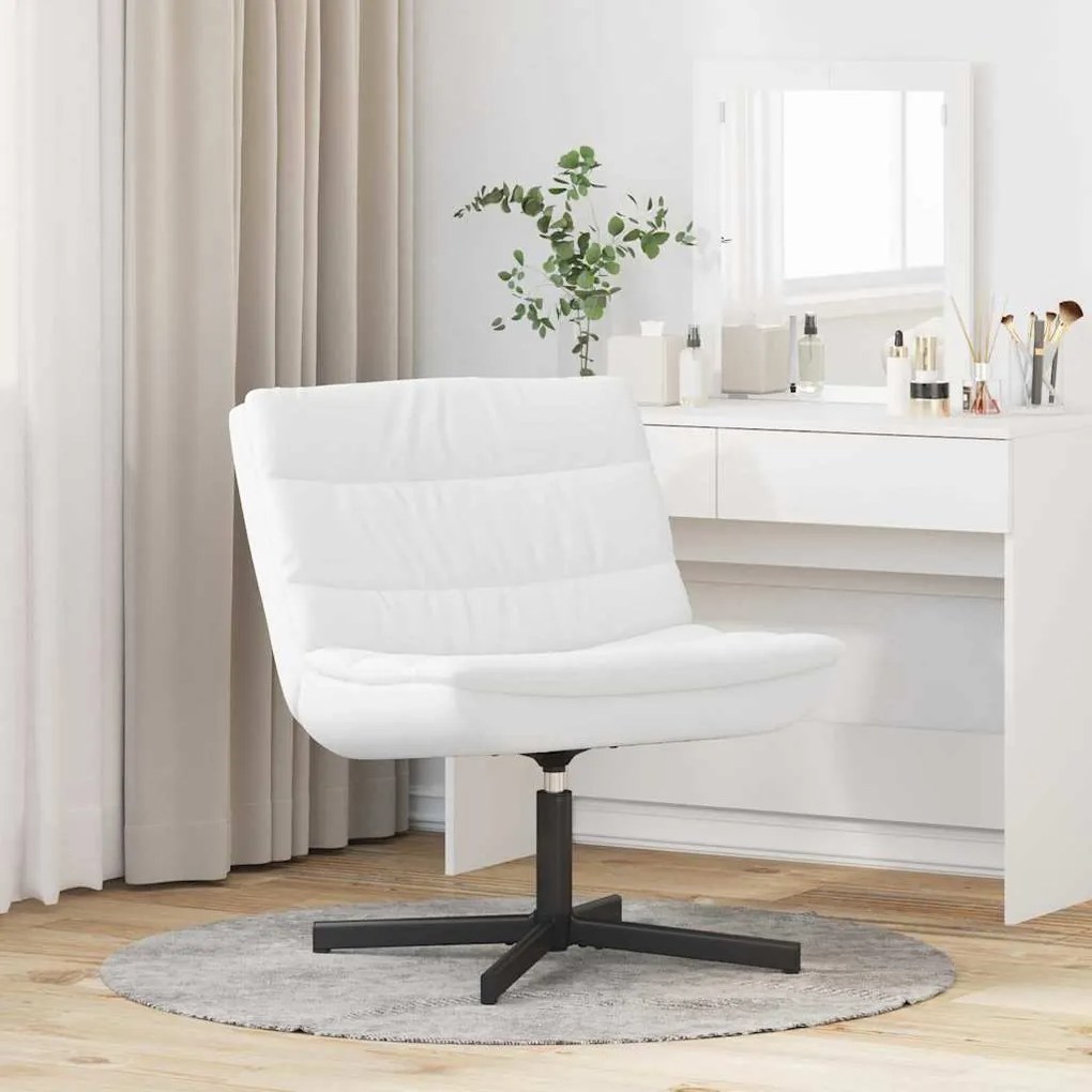 vidaXL Περιστρεφόμενη καρέκλα Λευκό 63 x 75 x 76 εκ Τεχνητό δέρμα