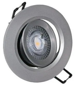 Σποτ Χωνευτό LED Ψευδορoφής Κινητό Στρογγυλό 5W Lumen-21-051600-Ασημί 21-051600