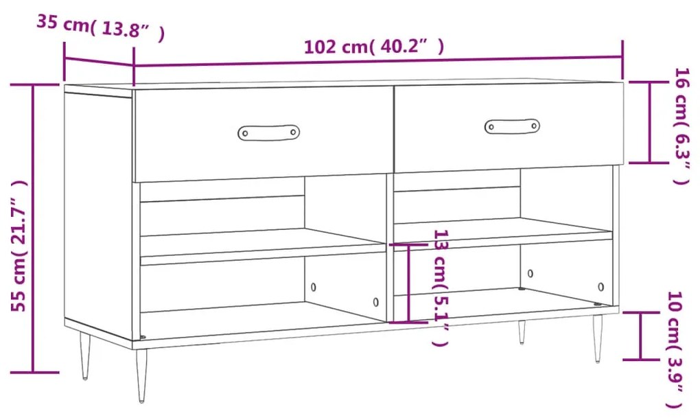 ΠΑΠΟΥΤΣΟΘΗΚΗ ΓΚΡΙ ΣΚΥΡ. 102X35X55 ΕΚ. ΑΠΟ ΕΠΕΞΕΡΓΑΣΜΕΝΟ ΞΥΛΟ 829720