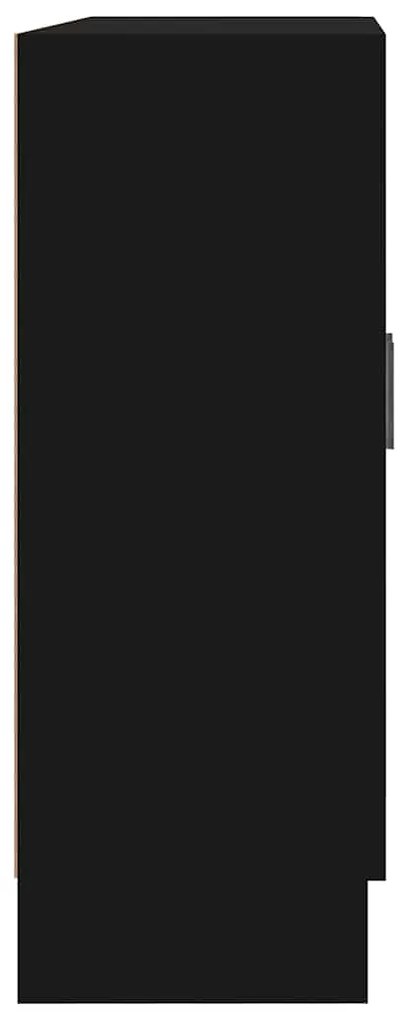 vidaXL Βιτρίνα Μαύρη 82,5 x 30,5 x 80 εκ. Επεξ. Ξύλο