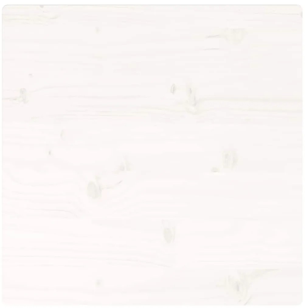 vidaXL Επιφάνεια Τραπεζιού Τετράγωνη Λευκή 40x40x2,5 εκ. Μασίφ Πεύκο