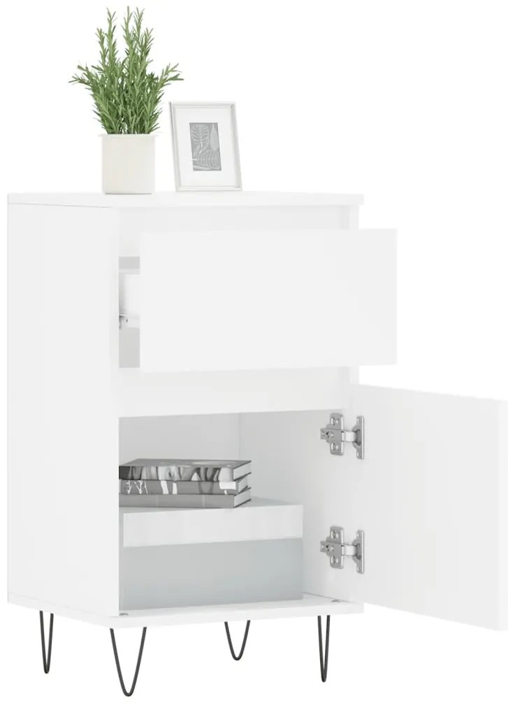 vidaXL Ντουλάπια 2 τεμ. Λευκά 40 x 35 x 70 εκ. από Επεξεργασμένο Ξύλο