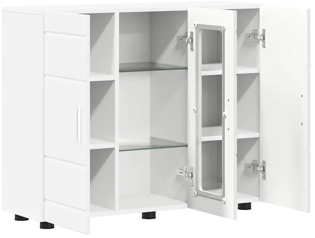 vidaXL Πλαϊνό γραφείο Λευκό 55.5 x 29 x 100 εκ Επεξεργασμένο ξύλο