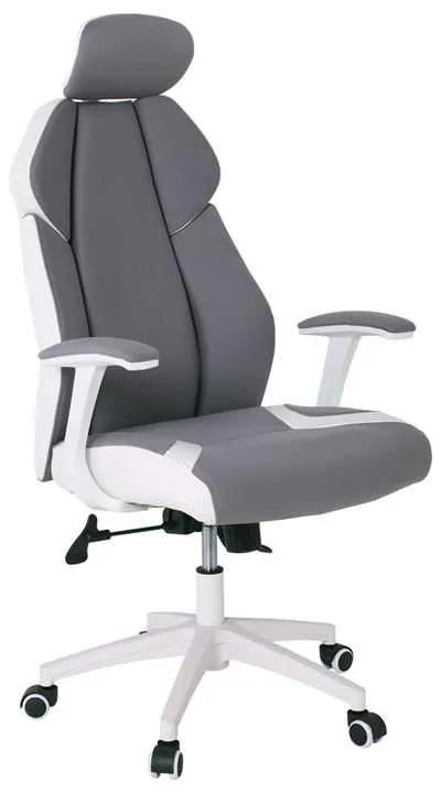 Πολυθρόνα BF8300 Διευθ.Γκρι Microfiber/Λευκό Pu