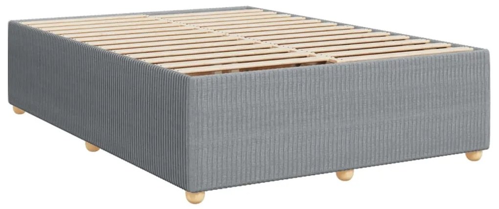 ΚΡΕΒΑΤΙ BOXSPRING ΜΕ ΣΤΡΩΜΑ ΑΝΟΙΧΤΟ ΓΚΡΙ 140X190 ΕΚ. ΥΦΑΣΜΑΤΙΝΟ 3292051