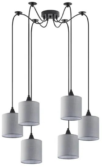 Κρεμαστό Φωτιστικό Οροφής Ύφασμα ADEPT H300 Φ50 Homelighting-77-9025-Γκρι 77-9025