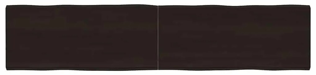 vidaXL Επιφ Τραπεζιού Αν Καφέ 180x40x(2-4)εκ.Ακατέργ. Μασίφ Ξύλο Δρυός