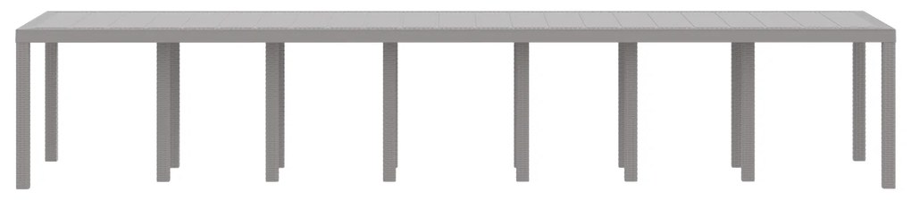 vidaXL Τραπέζι Κήπου Ανοιχτό γκρι 400 x 100 x 73 εκ. συνθετικό ρατάν