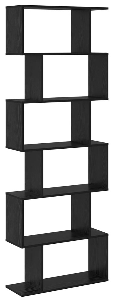 vidaXL Βιβλιοθήκη Μαύρου Δρυός 70x24x193.5 cm Μηχανικής Ξυλείας
