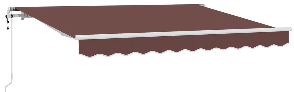 vidaXL Σκηνίτσα Αναδιπλούμενη Καφέ 350 x 200 cm Πολυεστέρας, Αλουμίνιο