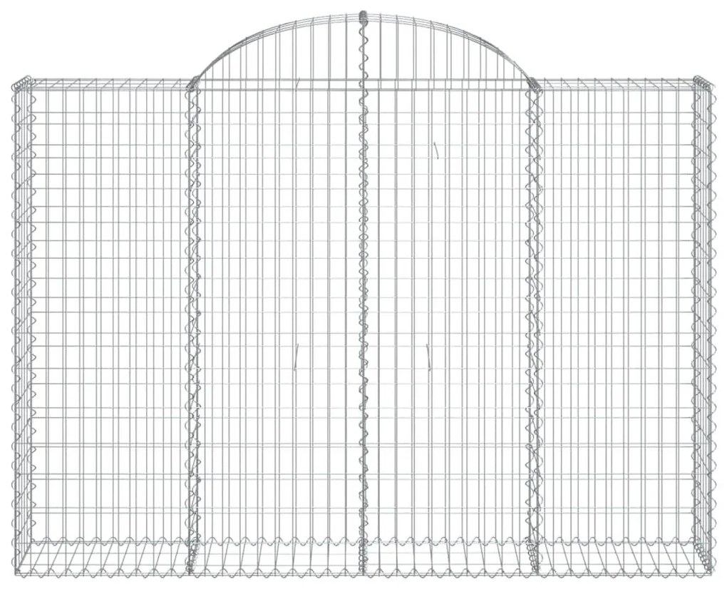 Συρματοκιβώτια Τοξωτά 20 τεμ. 200x30x140/160 εκ. Γαλβαν. Ατσάλι - Ασήμι