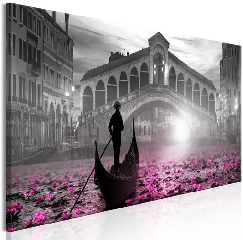 Πίνακας - Magic Venice (1 Part) Narrow Grey - 150x50