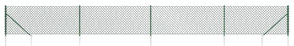 vidaXL Συρματόπλεγμα Περίφραξης Πράσινο 1 x 10 μ. με Καρφωτές Βάσεις
