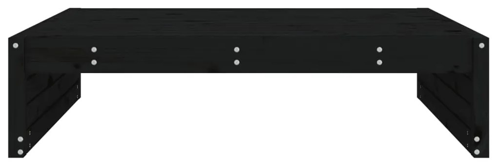 vidaXL Υποπόδιο Κήπου Μαύρο 120 x 80 εκ. από Μασίφ Ξύλο Πεύκου