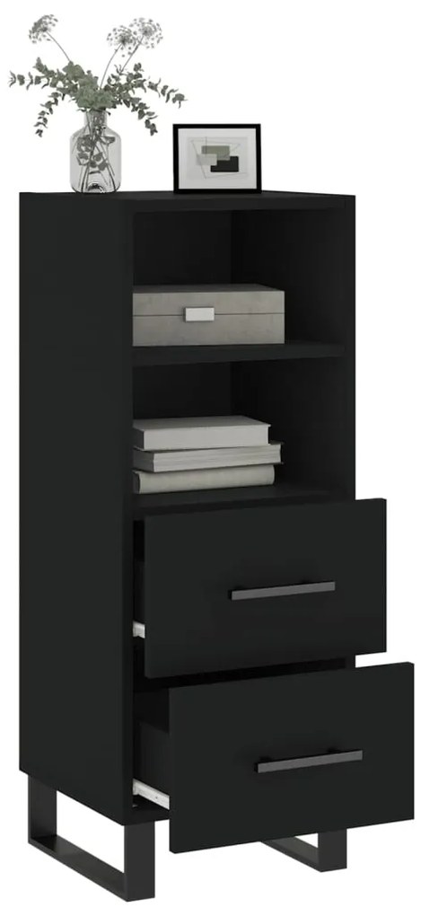 vidaXL Ντουλάπι Μαύρο 34,5 x 34 x 90 εκ. από Επεξεργασμένο Ξύλο
