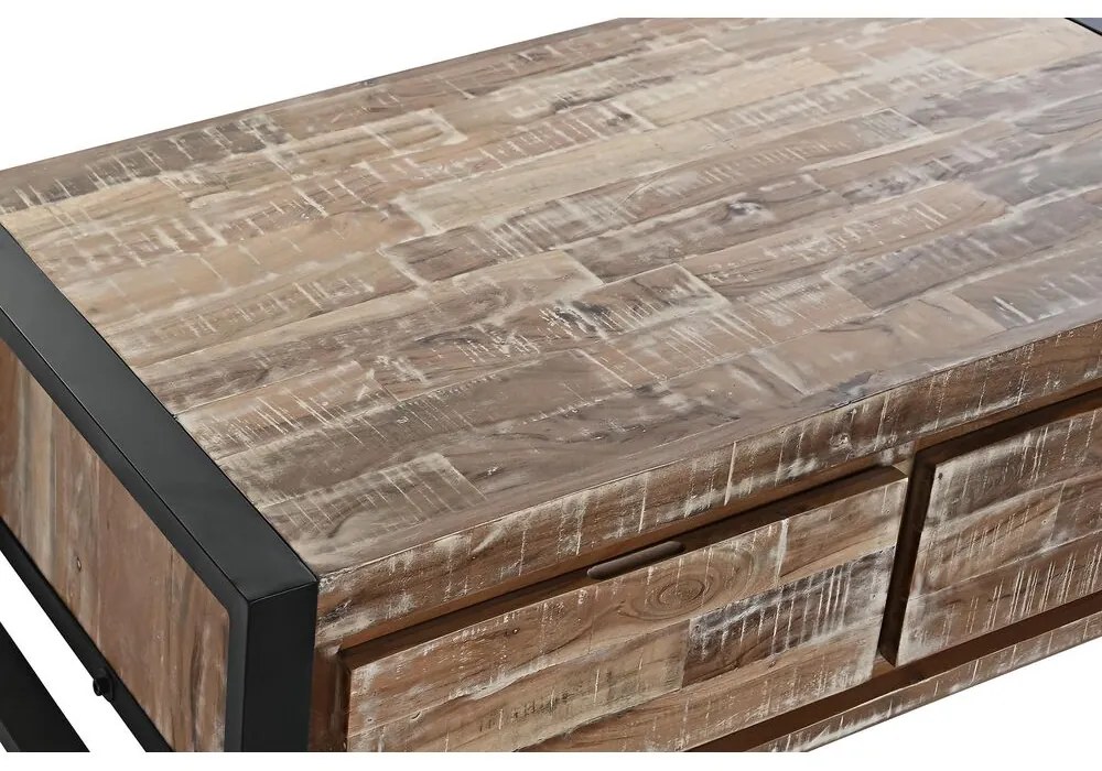 Τραπεζάκι Καφέ DKD Home Decor Μέταλλο ξύλο ακακίας (110 x 60 x 40 cm)