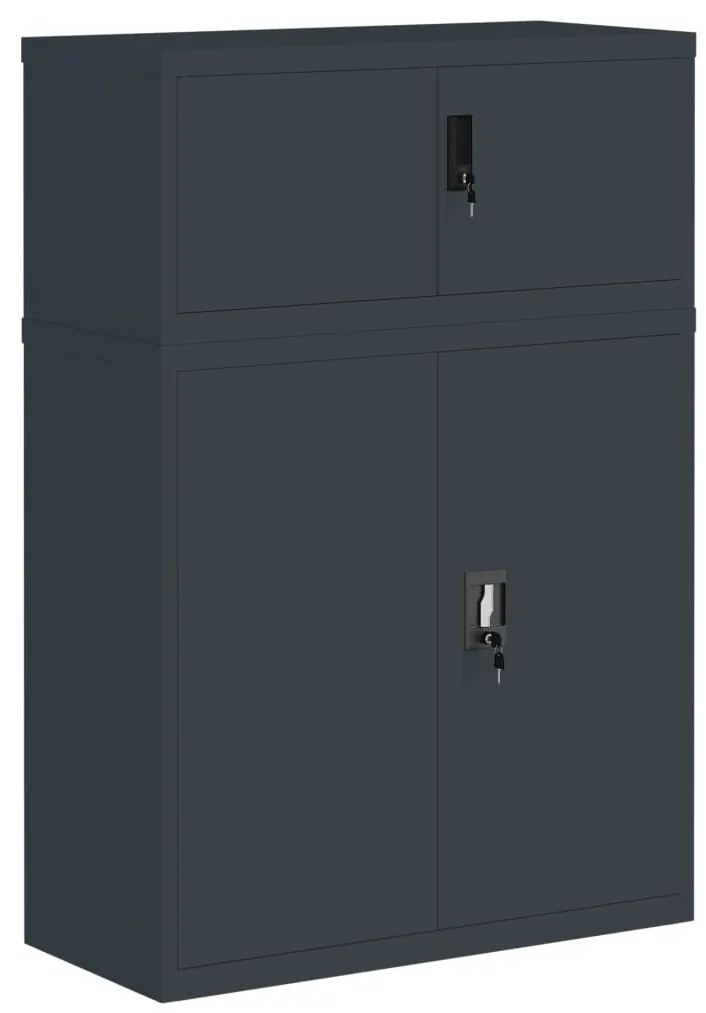 vidaXL Αρχειοθήκη Ανθρακί 90 x 40 x 130 εκ. Ατσάλινη