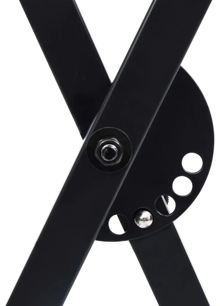 vidaXL Σετ Βάση Πλήκτρων και Σκαμπό Μαύρο