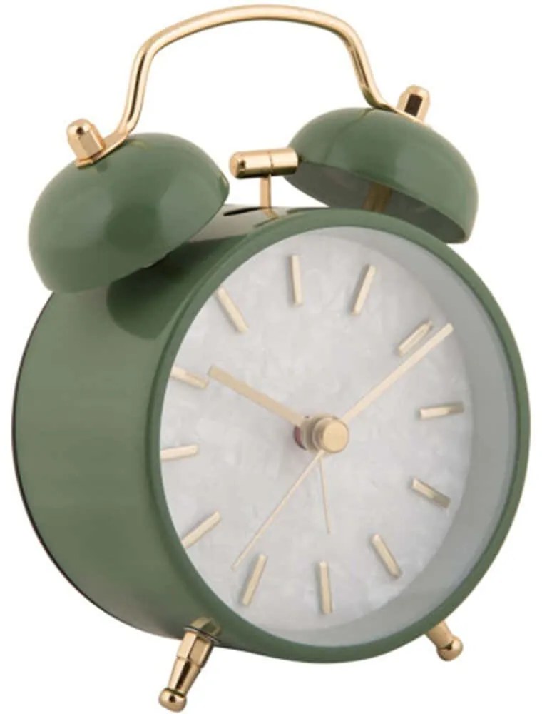 Ρολόι Επιτραπέζιο - Ξυπνητήρι Pearl Glow KA6009DG 8x4,6x12cm Jungle Green Karlsson Μέταλλο