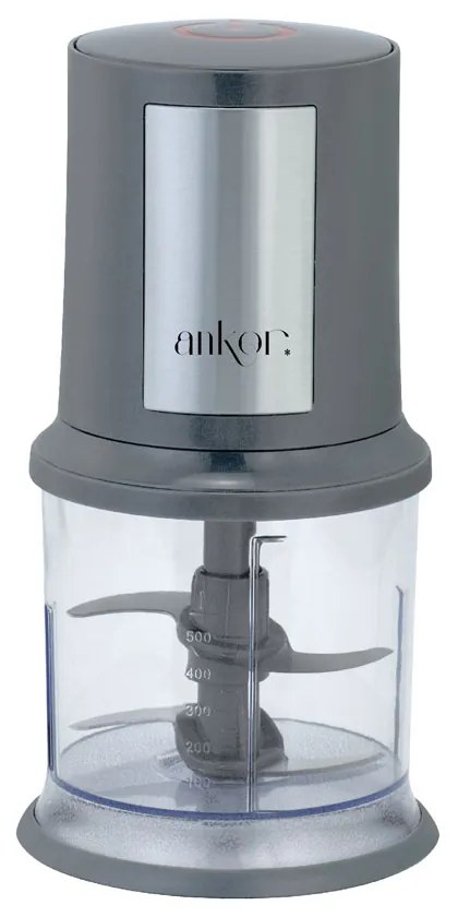 Πολυκόφτης Με Διπλή Λεπίδα 400W Δοχείο 500ml Γκρι Χρώμα