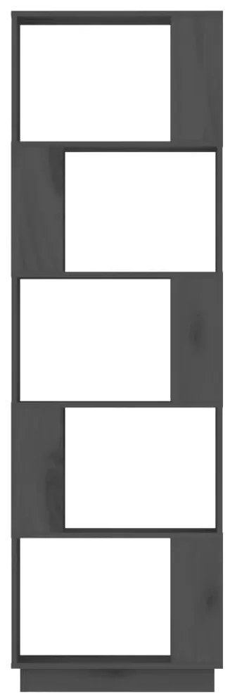 vidaXL Βιβλιοθήκη/Διαχωριστικό Χώρου Γκρι 51x25x163,5 εκ. Μασίφ Πεύκο