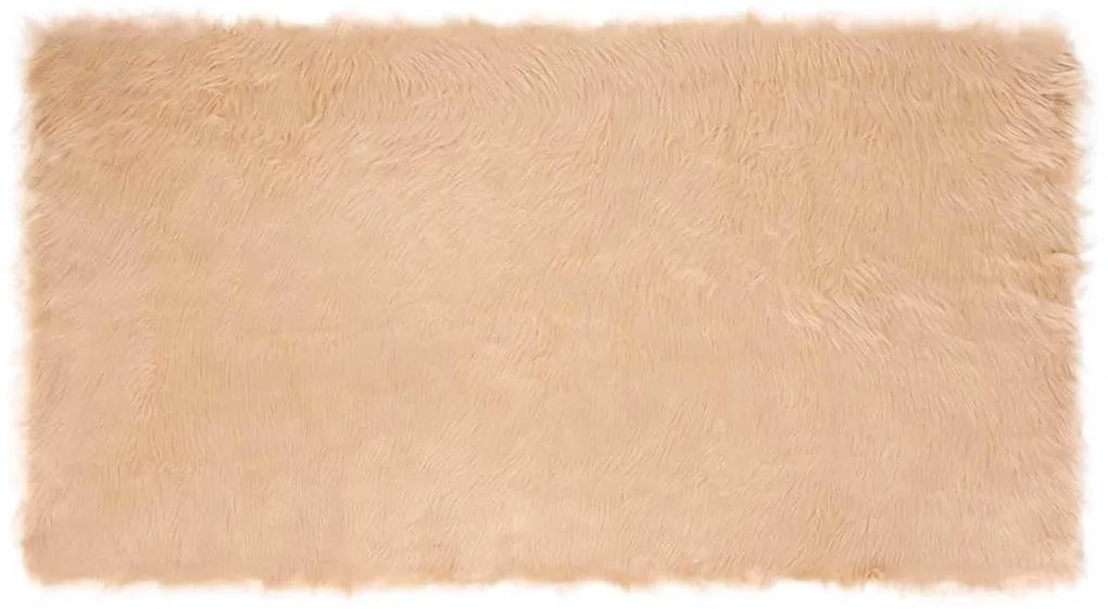 vidaXL Ψεύτικο Δέρμα Προβάτου Χαλί Tafalla Μπεζ 60 x 110 cm