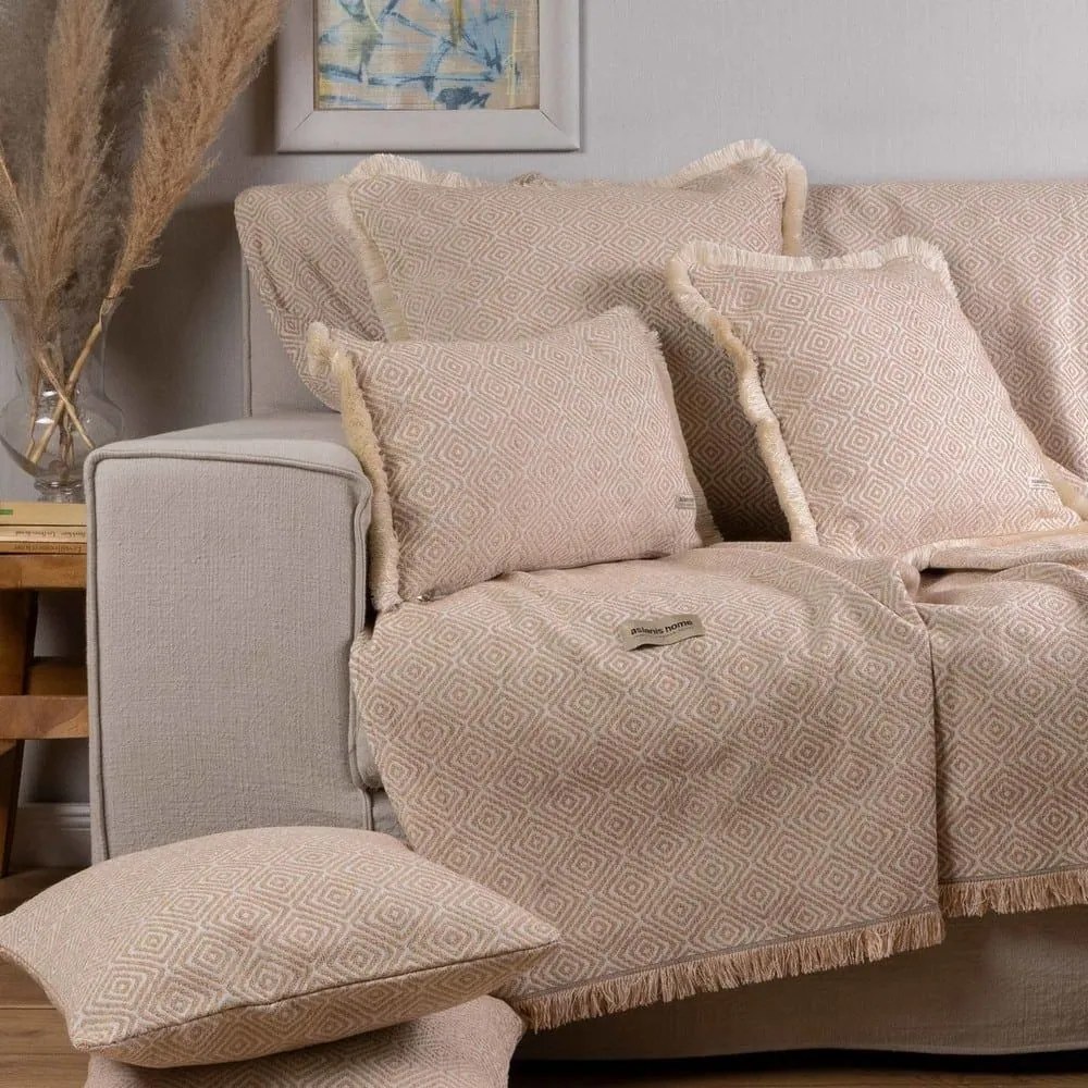 Ριχτάρι Panion Ecru-Beige Aslanis Home Διθέσιο 180x250cm Βαμβάκι-Polycotton