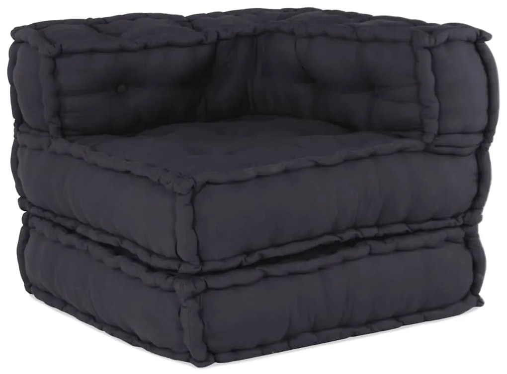 vidaXL Modular Pouffe Anthracite 70x70x54 ύφασμα