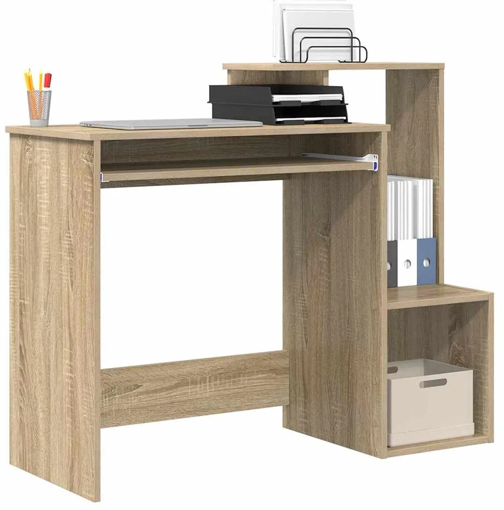 vidaXL Γραφείο Sonoma Δρυς 106 x 40 x 88.5 εκ Επεξεργασμένο ξύλο