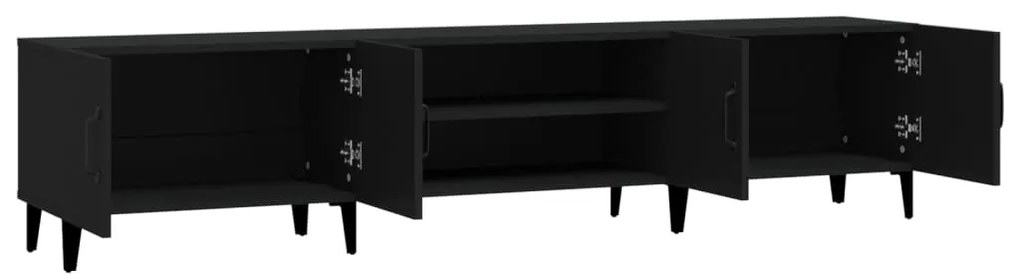 vidaXL Έπιπλο Τηλεόρασης Μαύρο 180x31,5x40 εκ. Επεξεργασμένο Ξύλο