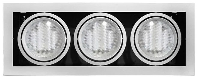 Adeleq Φωτιστικό Ψευδοροφής Ar111 3x50W Ασημί 3-12326