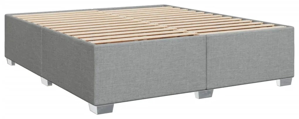 ΚΡΕΒΑΤΙ BOXSPRING ΜΕ ΣΤΡΩΜΑ ΑΝΟΙΧΤΟ ΓΚΡΙ 180X200 ΕΚ. ΥΦΑΣΜΑΤΙΝΟ 3290581