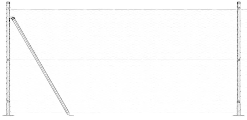 vidaXL Στύλος Περιφράξεων Ασημί 25 x 1 μ (25 χιλιοστά δίχτυ) Ατσάλι